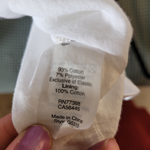 J Crew Factory Medium Cotton V Neck Dress Elastic Waist Stripes - Picture 9 of 10